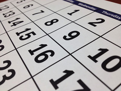 calendar illustrating days on market